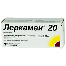Купить Леркамен 20 таблетки покрыт.плен.об. 20 мг 60 шт цена