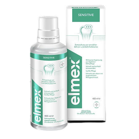 Elmex Сенситив ополаскиватель для полости рта для снижения чувствительности зубов 400 мл 1 шт