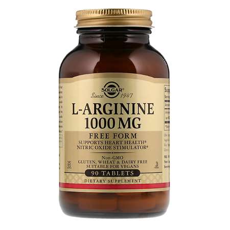Solgar L-Аргинина 1000 мг/Arginine 1000 mg Tablets таблетки массой 1695 мг 90 шт