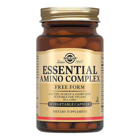 Изображение товара Solgar Комплекс основных аминокислот / Essential Amino Complex Vegetable Capsules капсулы массой 843 мг 30 шт