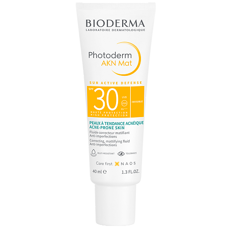 Изображение товара Bioderma Photoderm AKN Mat SPF30 Эмульсия матирующая 40 мл для жирной кожи