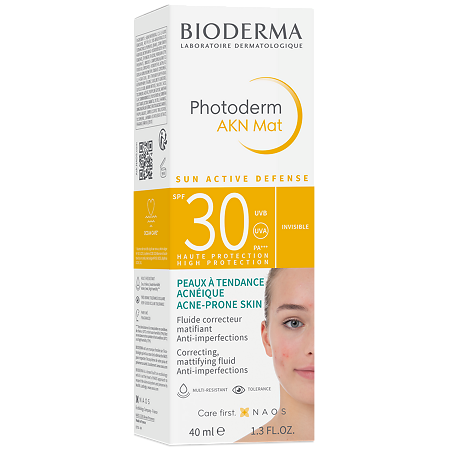 Bioderma Photoderm AKN Mat Эмульсия матирующая SPF30 40 мл 1 шт