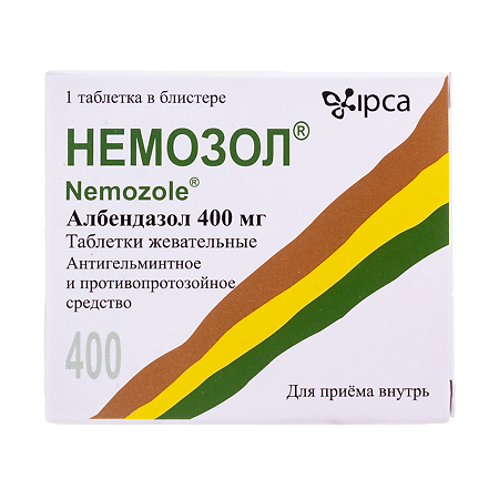 Немозол таблетки жевательные 400 мг 1 шт
