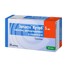 Купить Заласта Ку-таб таблетки диспергируемые в полости рта 5 мг 28 шт цена