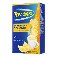 Купить ТераФлю от гриппа и простуды порошок д/приг раствора д/приема внутрь лимон пак 4 шт цена