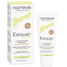 Купить Noreva Exfoliac эмульсия матирующая солнцезащитная SPF50+ 40 мл 1 шт цена