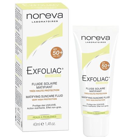 Noreva Exfoliac эмульсия матирующая солнцезащитная SPF50+ 40 мл 1 шт