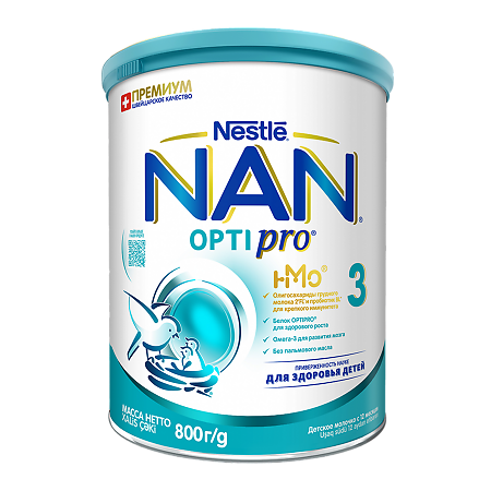 Изображение товара NAN 3 Optipro Премиум Детское молочко с 12 мес 800 г 1 шт