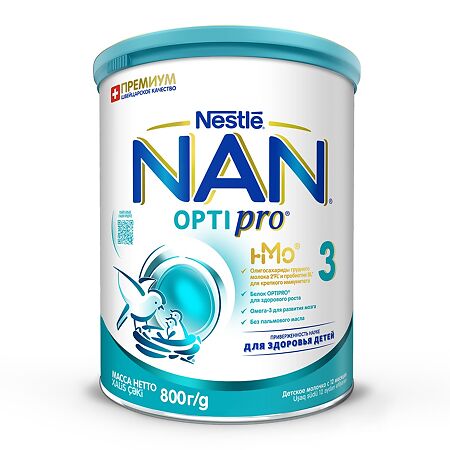 NAN 3 Optipro Премиум Детское молочко с 12 мес 800 г 1 шт