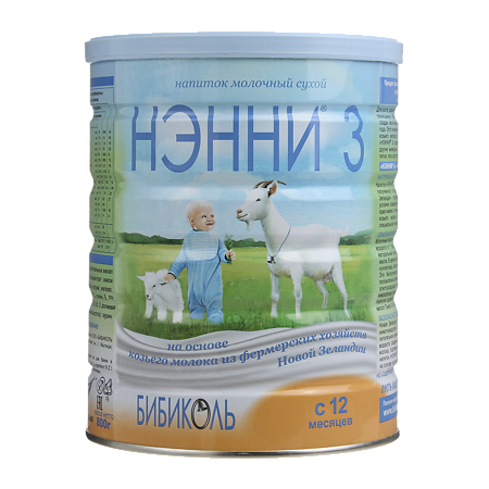 Нэнни 3 смесь на основе натурального козьего молока с 12 мес. 400 г 1 шт