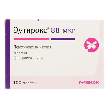 Эутирокс таблетки 88 мкг 100 шт
