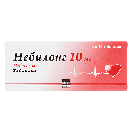 Небилонг таблетки 10 мг 30 шт