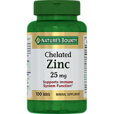Изображение товара Nature's Bounty Хелат цинка 25 мг таблетки массой 402 мг 100 шт