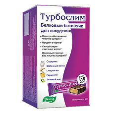 Купить Турбослим батончик для похудения 50 г 4 шт цена