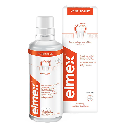 Elmex Защита от кариеса ополаскиватель для полости рта, 400 мл 1 шт