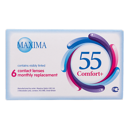 Контактные линзы Maxima 55 Comfort + 6 шт / -1,25/8.6/14.2 на месяц