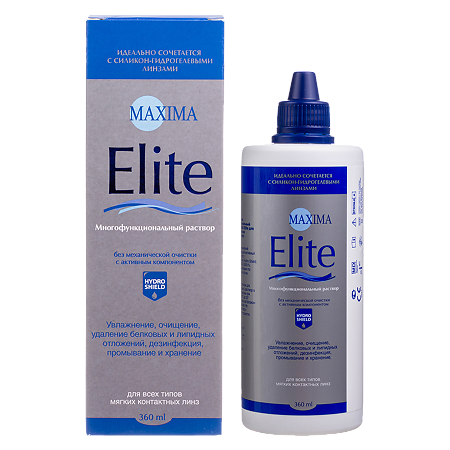 Maxima Elite Раствор для контактных линз универсальный 360 мл 1 шт