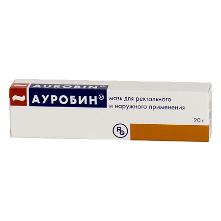 Ауробин мазь для местного и наружного применения 20 мг+20 мг+2 мг/г 20 г 1 шт