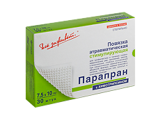 Изображение товара ПараПран Повязка с химотрипсином стимулирующая 7,5х10см 30 шт