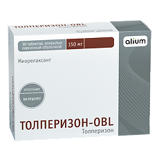 Купить Толперизон-OBL таблетки покрыт.плен.об. 150 мг 30 шт цена
