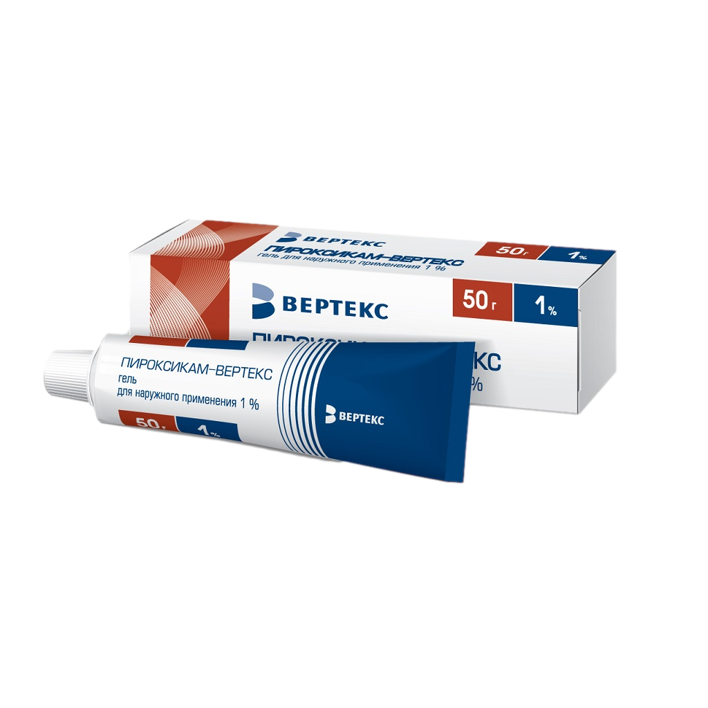 Пироксикам-Вертекс гель для наружного применения 1 % 50 г 1 шт -  .