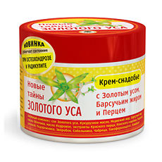 Купить Новые тайны Золотого уса Крем-снадобье для тела с барсучьим жиром и перцем 300 мл 1 шт цена