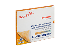 Изображение товара ВоскоПран Повязка с мазью диоксидина 10х10 см 10 шт для гнойных и инфицированных ран