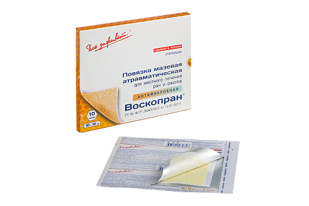 ВоскоПран Повязка с мазью диоксидина 10х10 см 10 шт