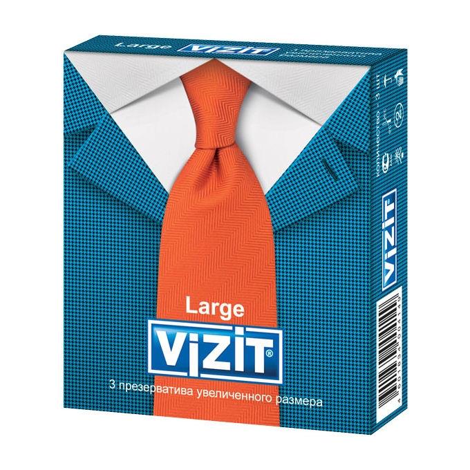 Изображение товара Презервативы VIZIT Large увеличенного размера 3 шт - надежная защита и комфорт