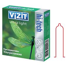 Купить Презервативы VIZIT Hi-Tech Ultra light ультратонкие 3 шт цена