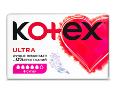 Изображение товара Kotex Ultra Super прокладки поверхность сеточка 8 шт