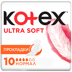 Изображение товара Kotex Прокладки Ultra Soft Нормал 10 шт