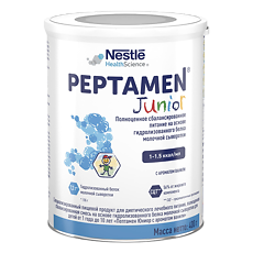 Купить Peptamen Junior (Пептамен Юниор) лечебная смесь на основе гидролизованных белков для детей 1-10 лет 400 г 1 шт цена