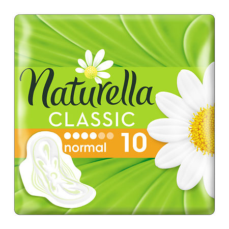 Naturella Прокладки Camomile Classic Normal с крылышками 10 шт