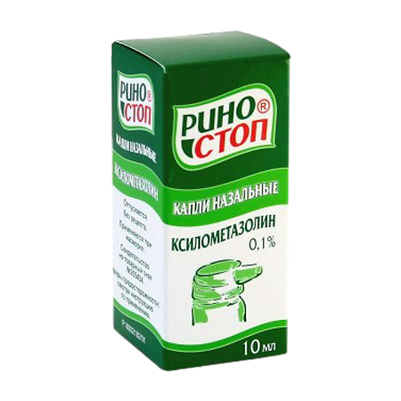Изображение товара Риностоп капли назальные 0,1 % фл-кап 10 мл 1 шт