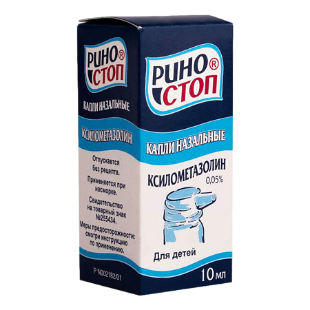 Изображение товара Риностоп капли назальные 0,05 % фл-кап 10 мл 1 шт