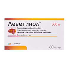 Изображение товара Леветинол таблетки покрыт.плен.об. 500 мг 30 шт