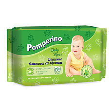 Купить Pamperino Салфетки влажные детские с клапаном 50 шт цена