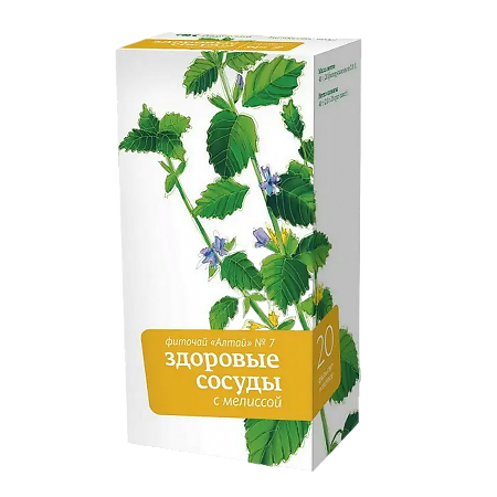 Фиточай Алтай №7 Здоровые сосуды с мелиссой фильтр-пакеты по 2,0 г 20 шт