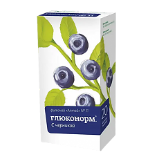 Изображение товара Фиточай Алтай №11 Глюконорм с черникой фильтр-пакеты по 2,0 г 20 шт
