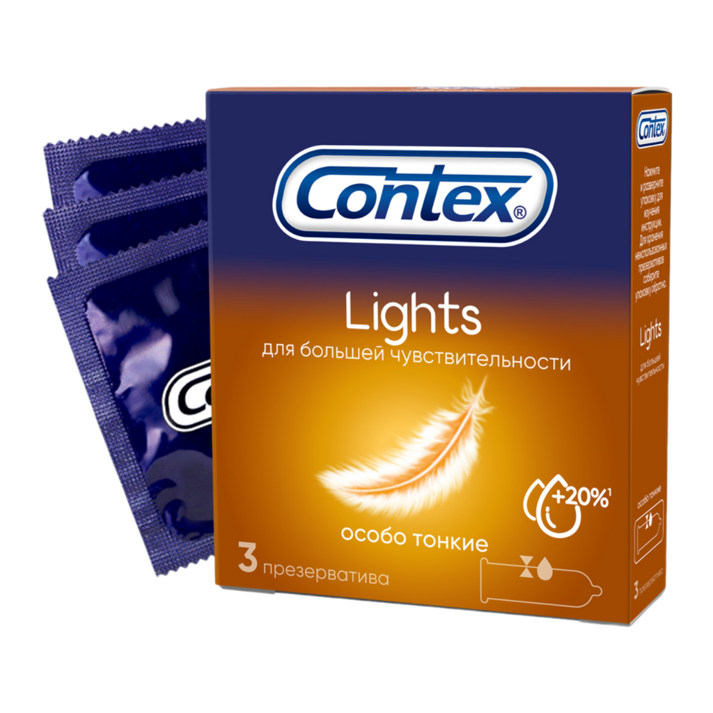 Презервативы Contex Lights особо тонкие 3 шт - купить, цена и отзывы,  Презервативы Contex Lights особо тонкие 3 шт инструкция по применению,  дешевые аналоги, описание, заказать в Москве с доставкой на дом