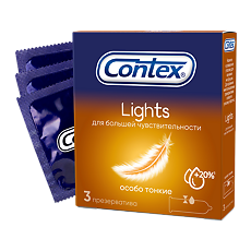 Купить Презервативы Contex Lights особо тонкие 3 шт цена