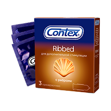 Изображение товара Презервативы Contex Ribbed 3 шт