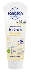 Купить Sanosan Baby Sun Солнцезащитный крем для малышей SPF50+ 75 мл 1 шт цена