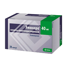 Купить Эманера капсулы кишечнорастворимые 40 мг 28 шт цена