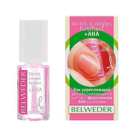 Изображение товара Belweder Лак укрепляющий для расслаивающихся ногтей с фруктовыми АНА кислотами 8 мл 1 шт