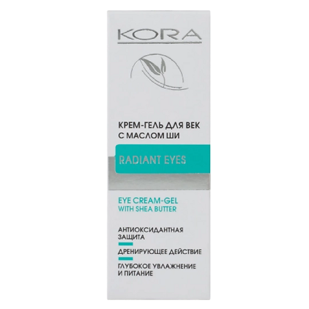 Изображение товара KORA Крем-гель для век с маслом ши против отеков и морщин 30 мл 1 шт