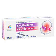 Купить Бадяга форте и Конский каштан гель-бальзам 85 мл 1 шт цена