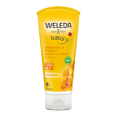 Купить Weleda Детский шампунь-гель для волос и тела Календула 200 мл 1 шт цена