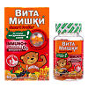 ВитаМишки Immuno+ облепиха жевательные пастилки массой 2500 мг с ароматом апельсина, или персика, или лимона, или винограда 60 шт